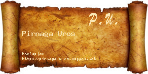 Pirnaga Uros névjegykártya